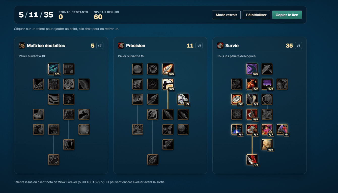 WoW Forever : le Chasseur Survie se réinvente avec les nouveaux talents